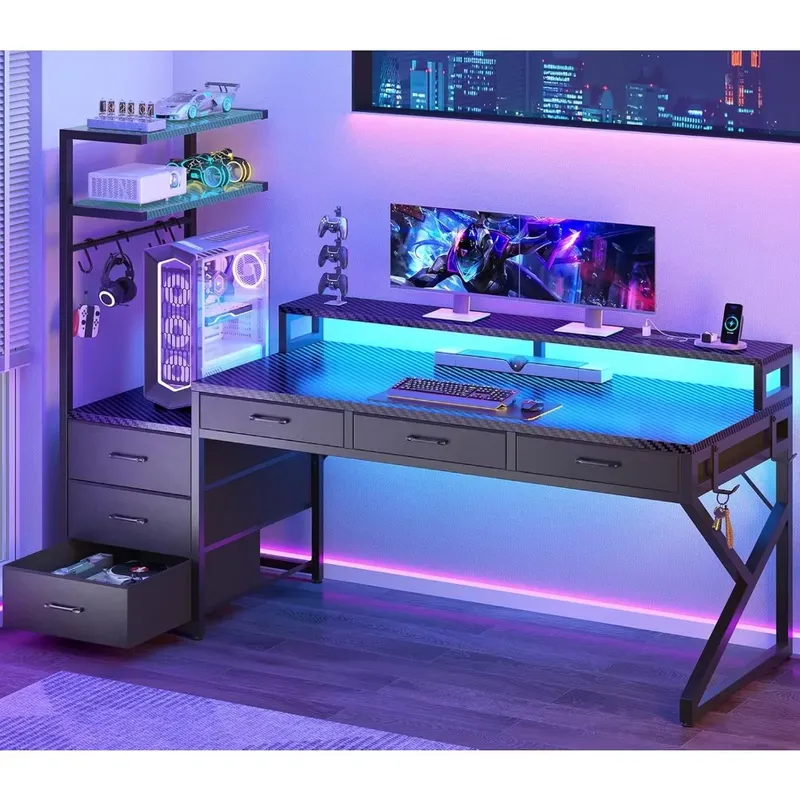 Desk Setup Corner - Bureau de jeu de 55 pouces