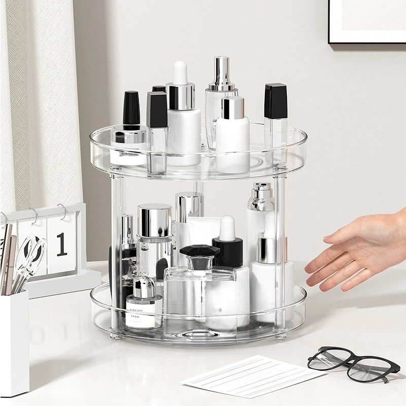 Desk Setup Productivity - Boîte de rangement rotative pour cosmétiques,