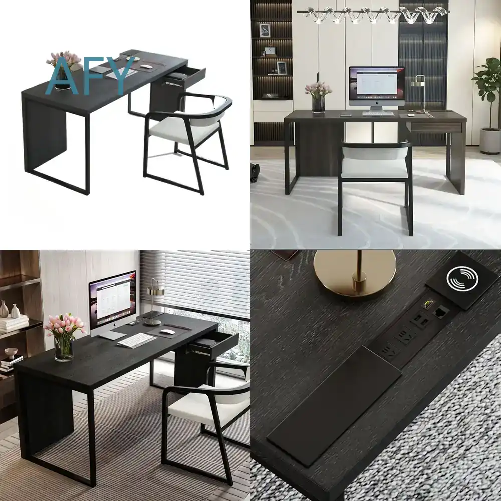 Desk Setup Corner - Bureau d'angle pour ordinateur portable, réglable