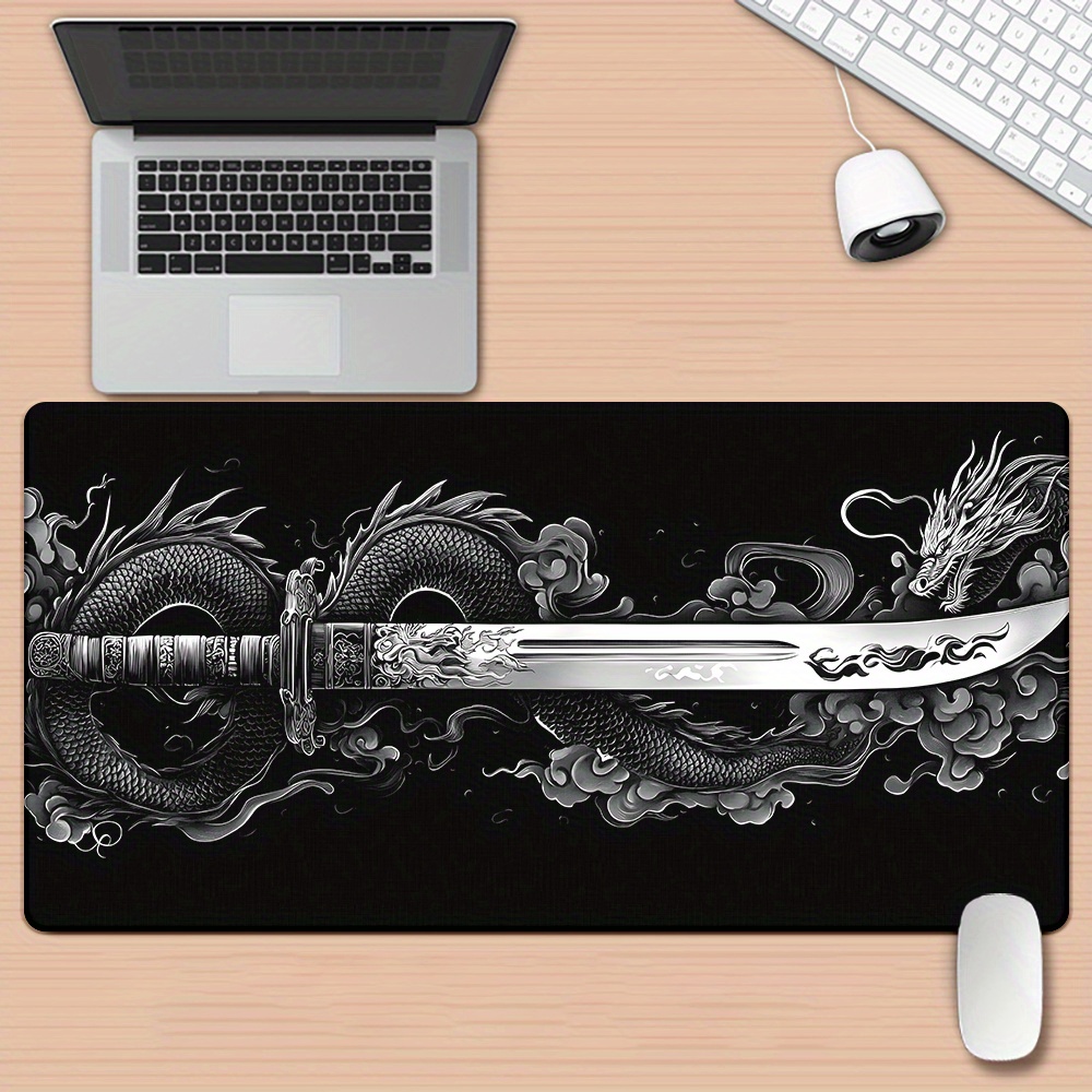 Desk Setup Katana - Tapis de souris de jeu Dragon
