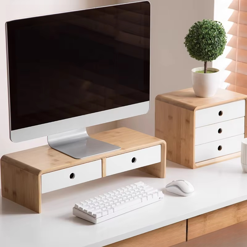 Desk Setup For Laptop And Monitor - Support de moniteur d'ordinateur portable en