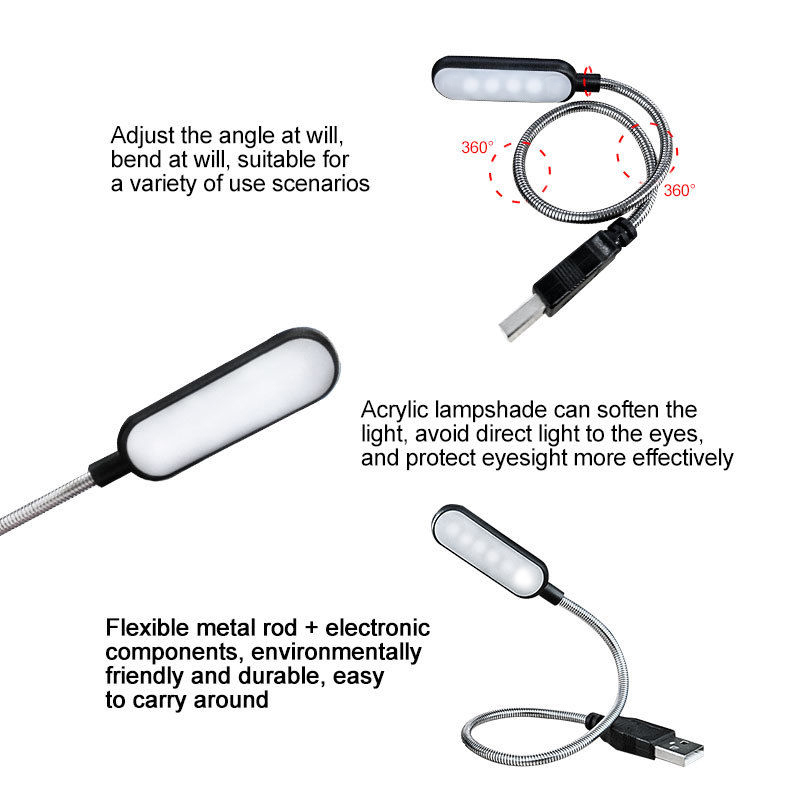 Mini 4 LED lampe de livre Port - Desk Setup Maker avis et prix