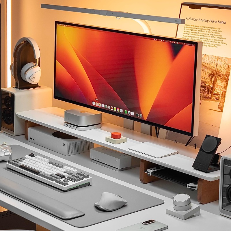 Support de moniteur moderne, é - Desk Setup For Laptop And Monitor avis et prix