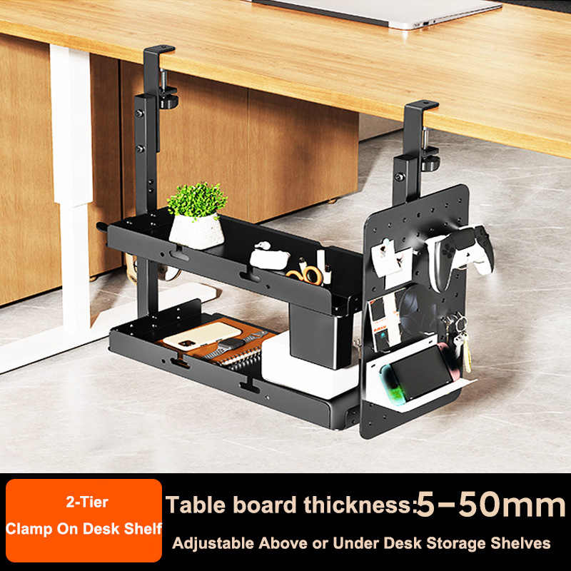 Étagère à 2 niveaux à fixer su - Desk Setup Productivity avis et prix