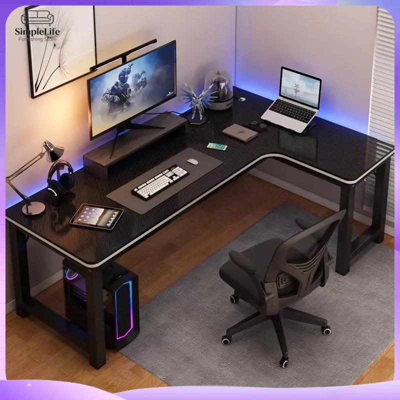 Bureau d'angle pour jeux vidéo - Desk Setup For Laptop And Monitor avis et prix