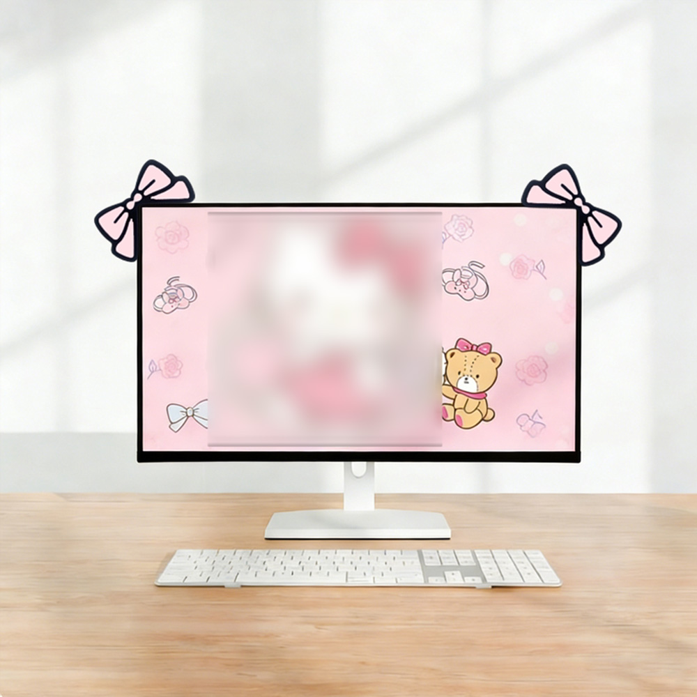 Décoration d'écran rose mignon - Desk Setup For Laptop And Monitor avis et prix