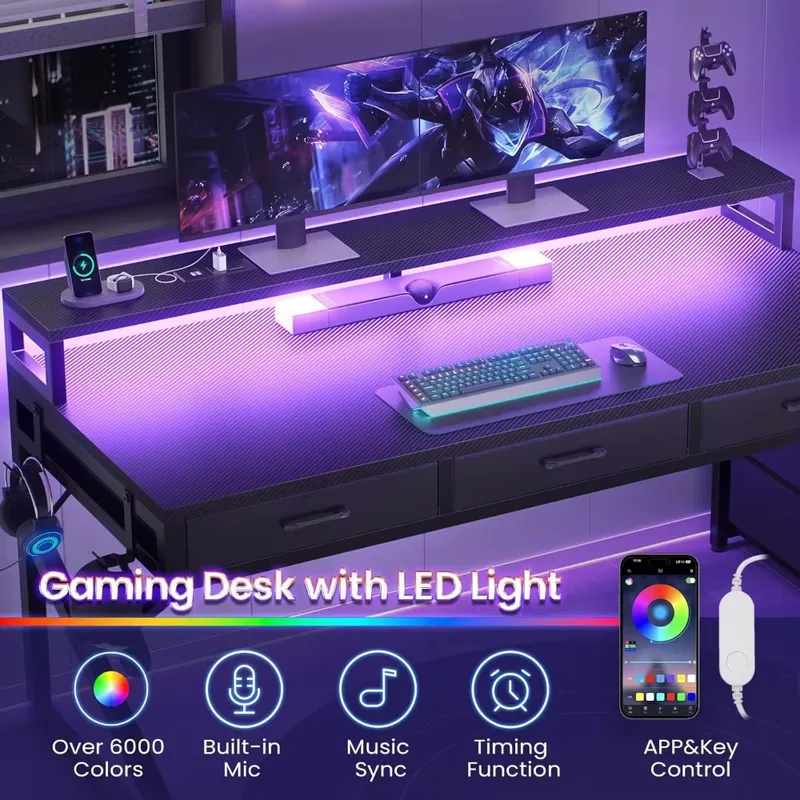 Bureau de jeu de 55 pouces ave - Desk Setup Corner avis et prix