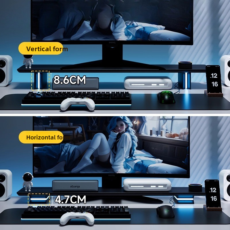 Support de moniteur RGB, ascen - Desk Setup For Laptop And Monitor avis et prix