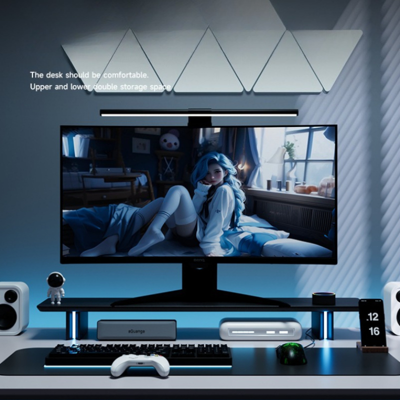 Support de moniteur RGB, ascen - Desk Setup For Laptop And Monitor avis et prix