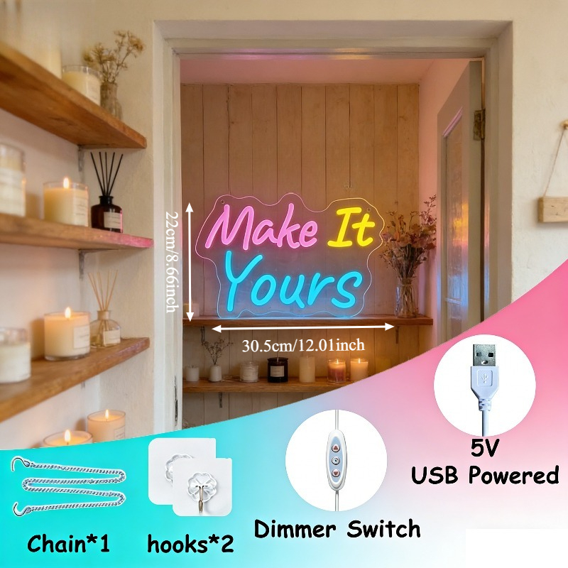 Panneau néon LED USB « Make It - Your Desk Setup avis et prix