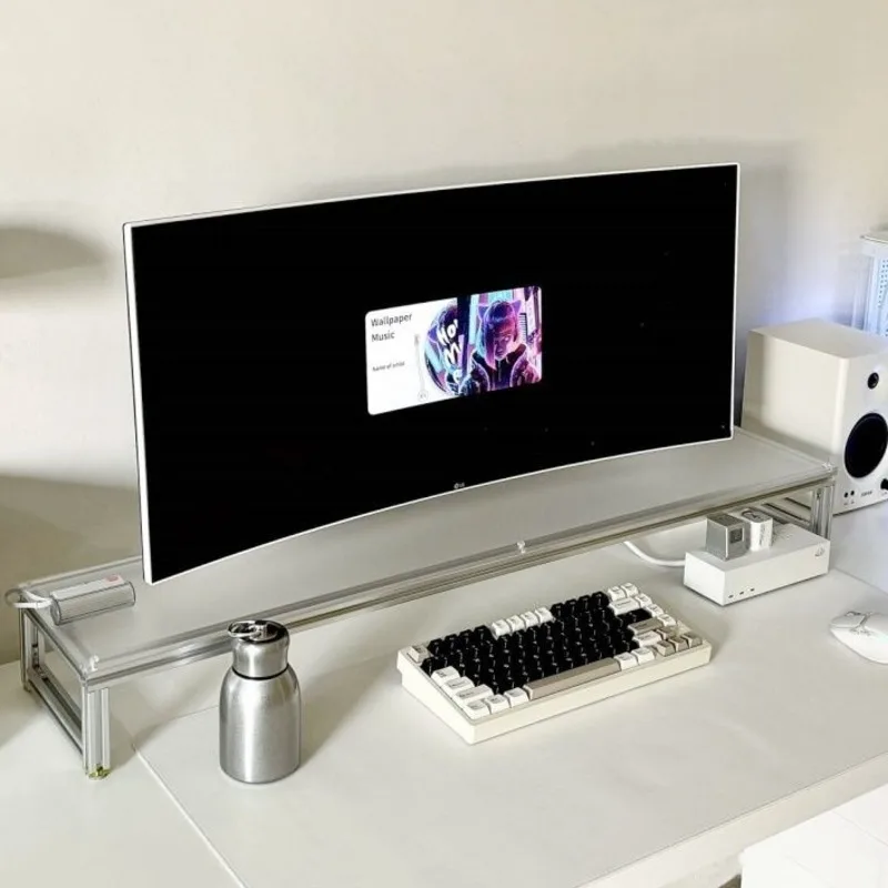 Support de moniteur en alumini - Desk Setup For Laptop And Monitor avis et prix