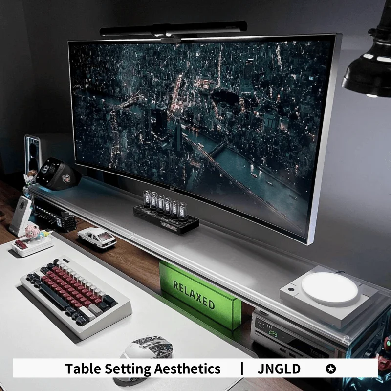 Support de moniteur en alumini - Desk Setup For Laptop And Monitor avis et prix