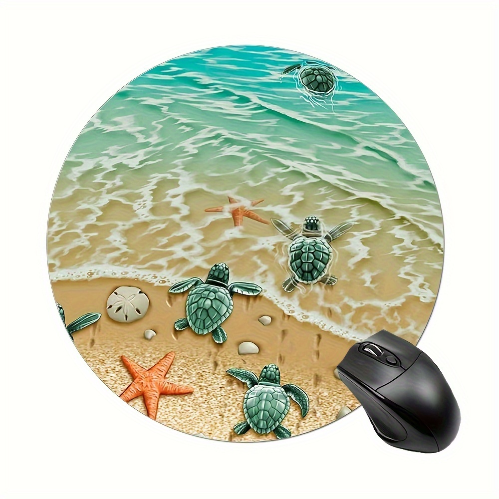 Tapis de souris rond tortue ét - Desk Setup Productivity avis et prix